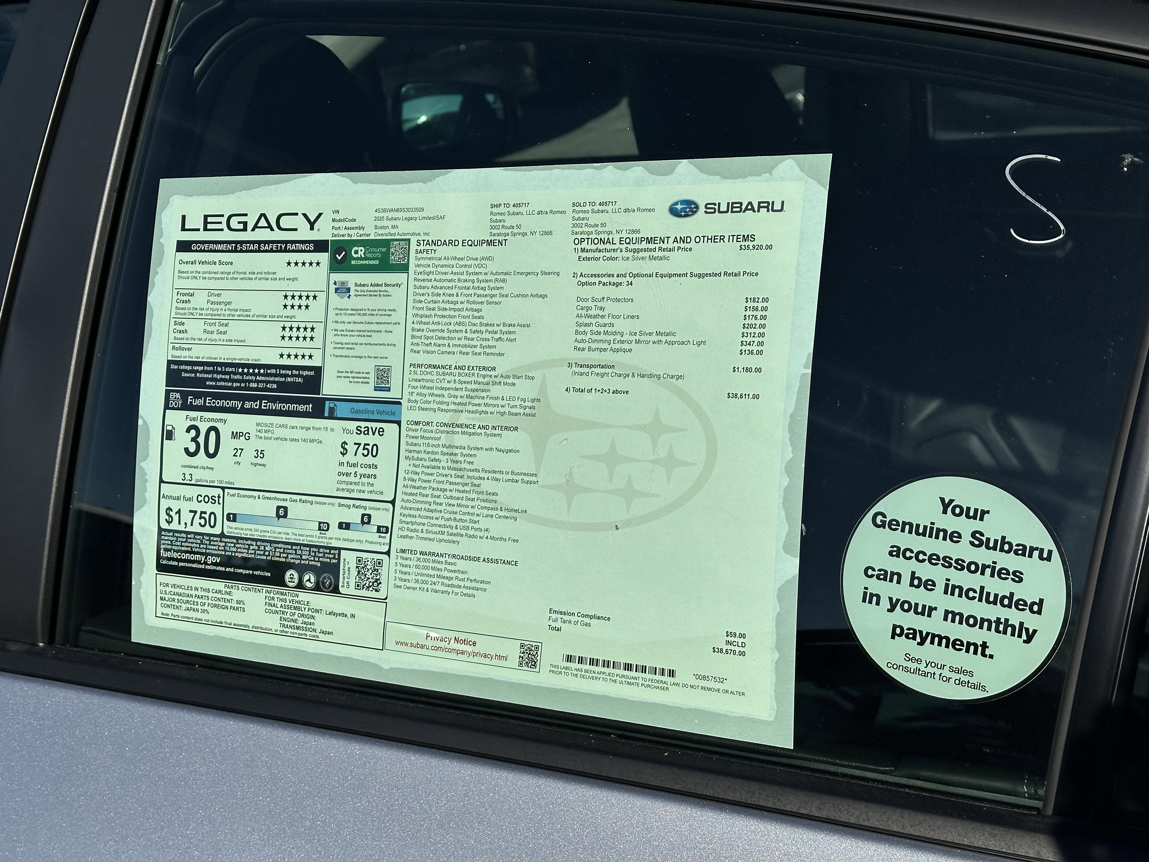 2025 Subaru LEGACY Limited