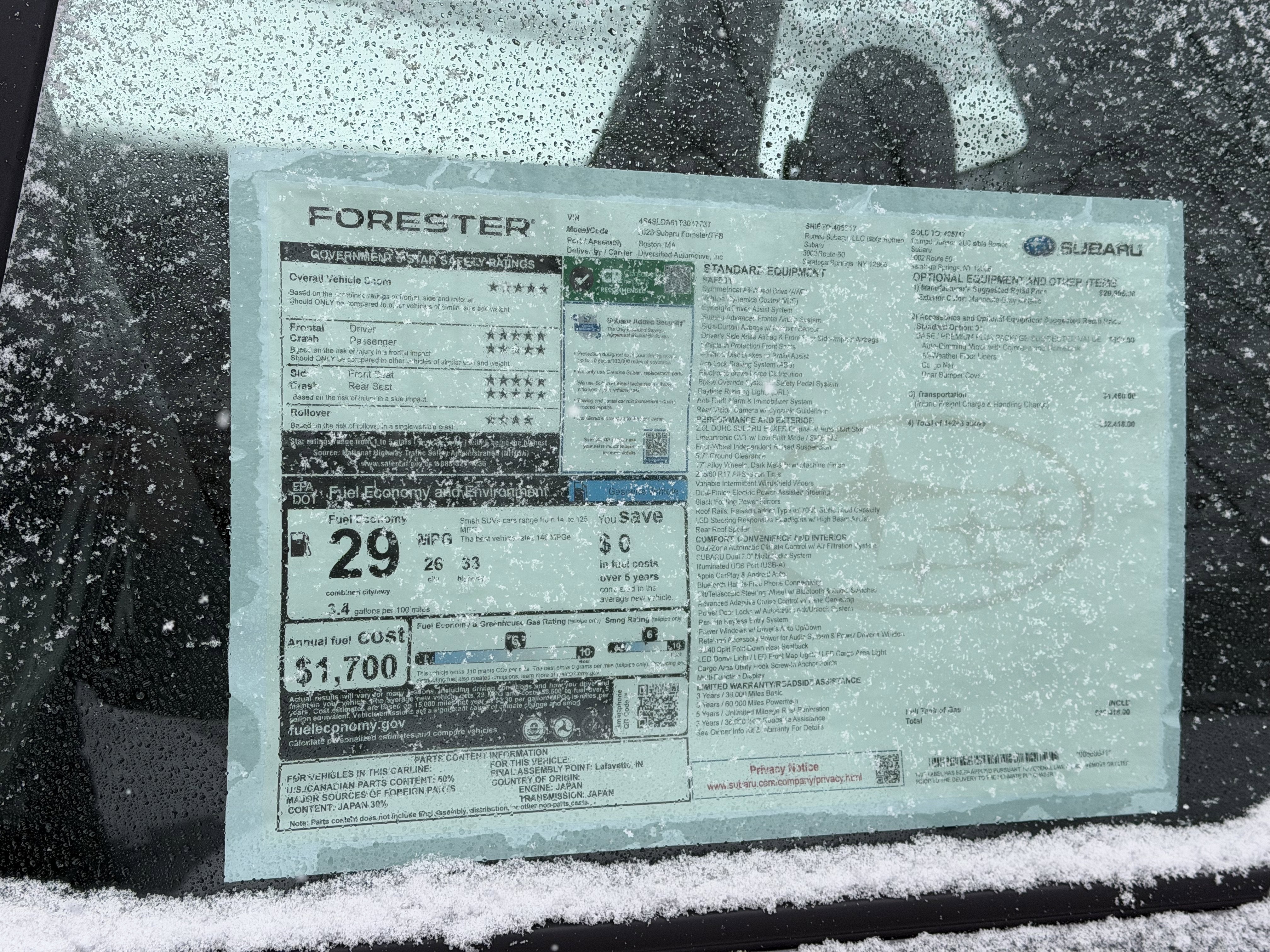 2026 Subaru FORESTER Standard Model