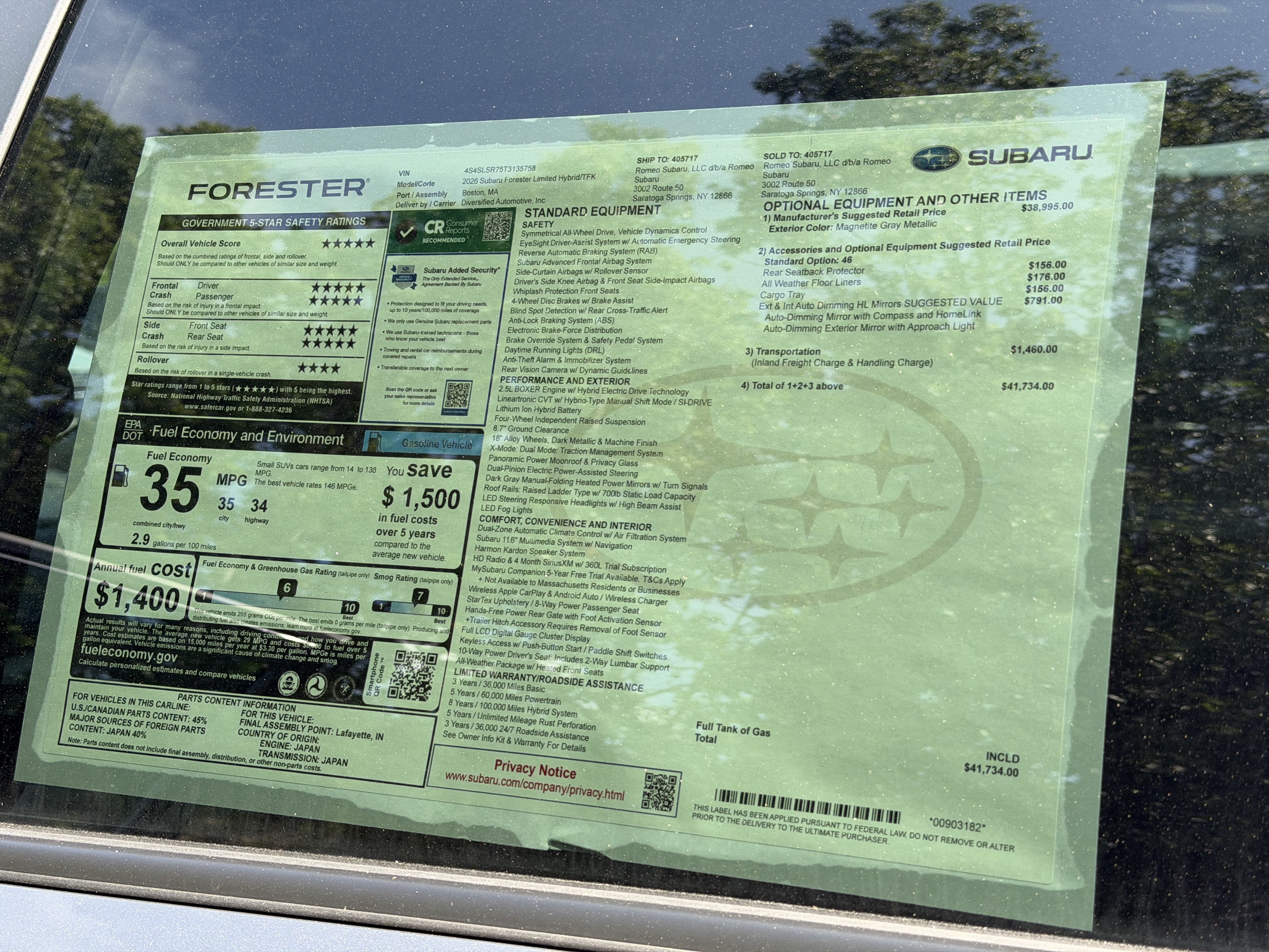 2026 Subaru FORESTER Limited Hybrid