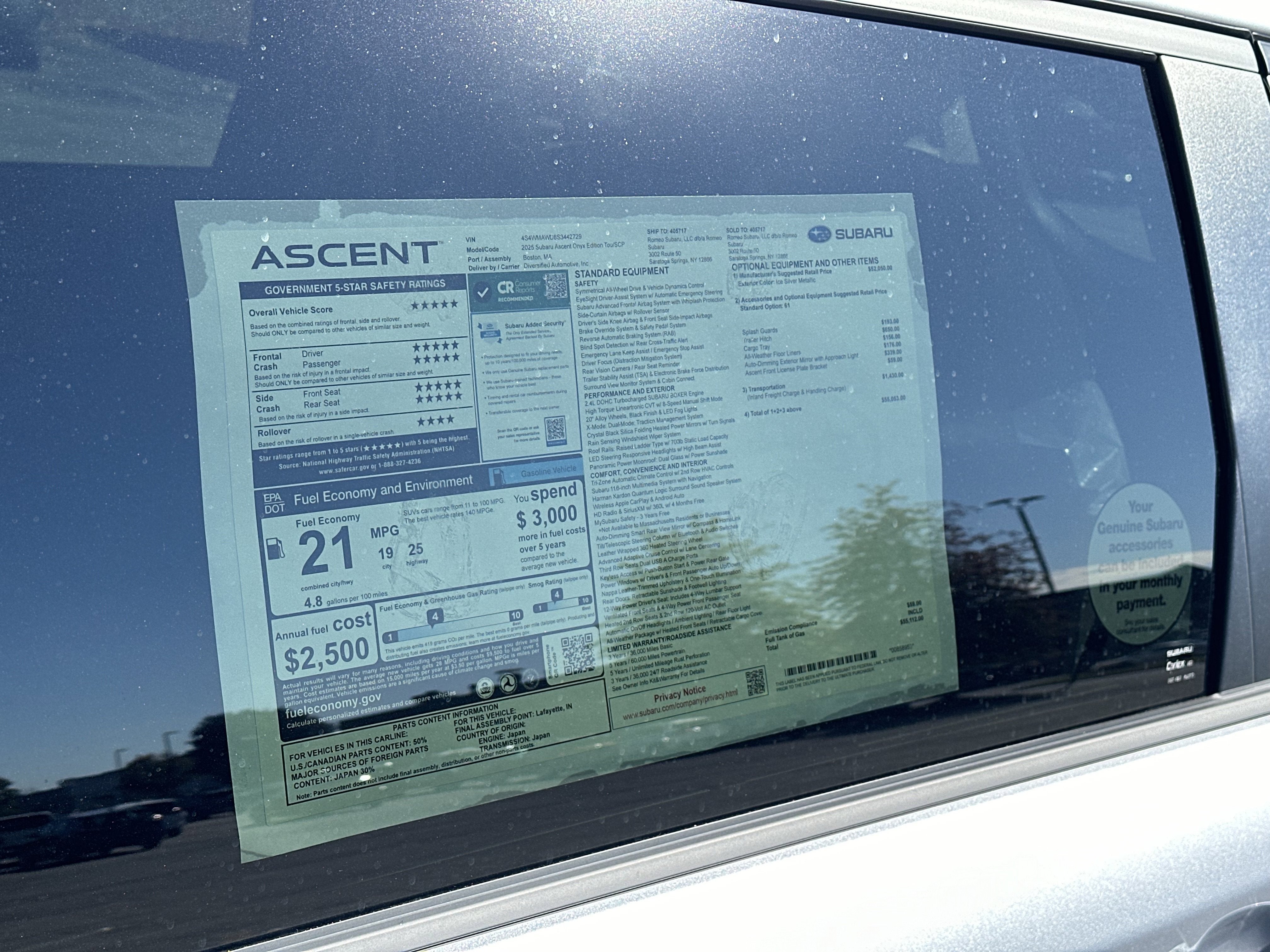 2025 Subaru ASCENT Onyx Edition Touring