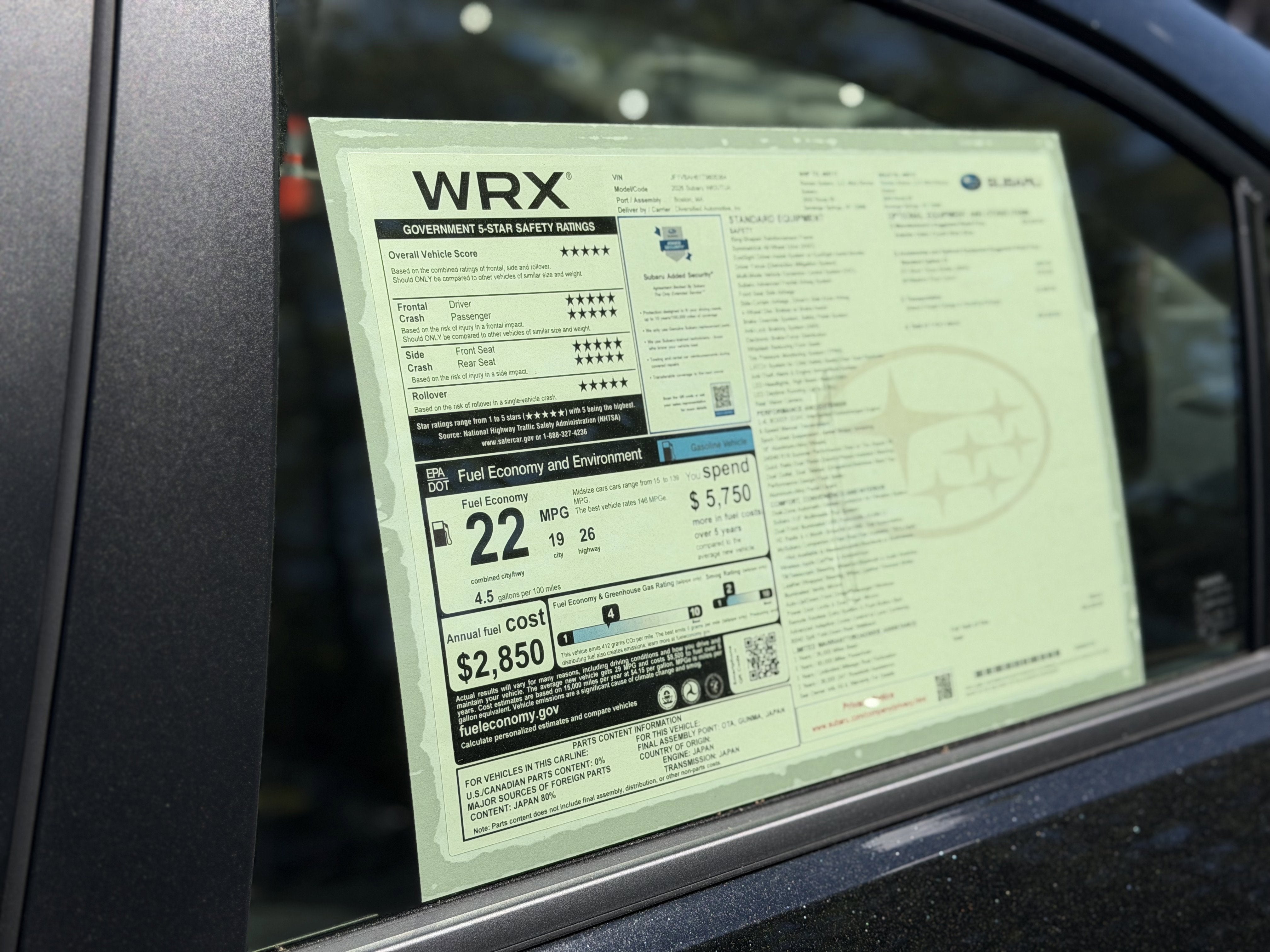 2026 Subaru WRX Base