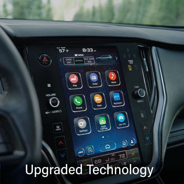 An 8-inch available touchscreen with the words &ldquo;Ugraded Technology&ldquo;. | Romeo Subaru in Saratoga Springs NY