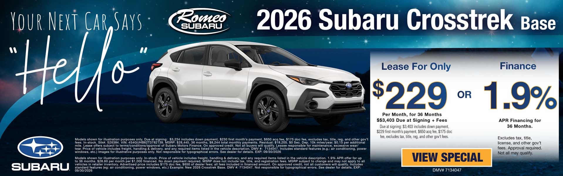 2026 Subaru Crosstrek Base
